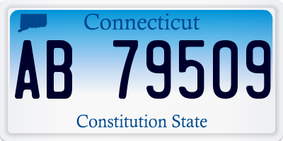 CT license plate AB79509