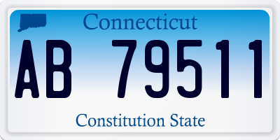 CT license plate AB79511