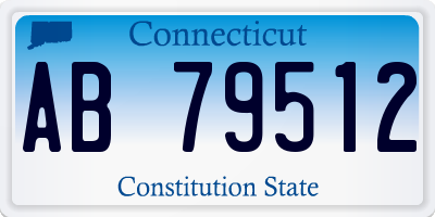 CT license plate AB79512