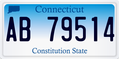 CT license plate AB79514