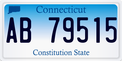 CT license plate AB79515