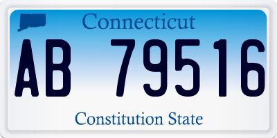 CT license plate AB79516