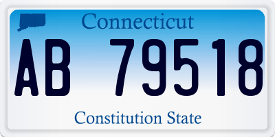 CT license plate AB79518