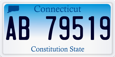 CT license plate AB79519
