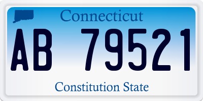 CT license plate AB79521