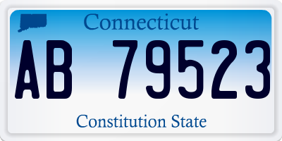 CT license plate AB79523