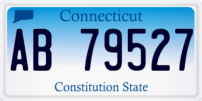 CT license plate AB79527