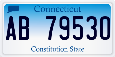 CT license plate AB79530