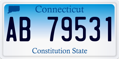 CT license plate AB79531