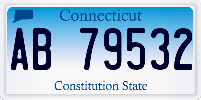 CT license plate AB79532