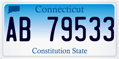 CT license plate AB79533