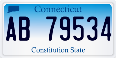 CT license plate AB79534