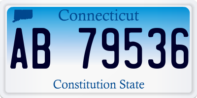 CT license plate AB79536