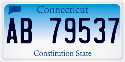 CT license plate AB79537