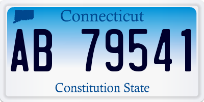 CT license plate AB79541