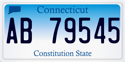 CT license plate AB79545