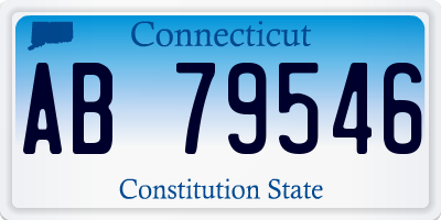 CT license plate AB79546