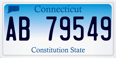 CT license plate AB79549