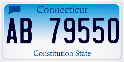 CT license plate AB79550