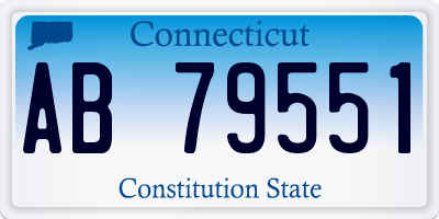 CT license plate AB79551