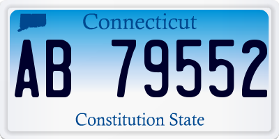 CT license plate AB79552