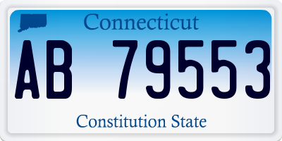 CT license plate AB79553