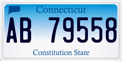 CT license plate AB79558