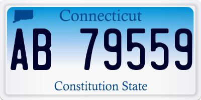 CT license plate AB79559