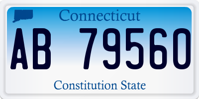 CT license plate AB79560
