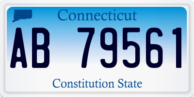 CT license plate AB79561