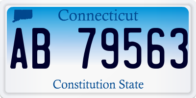 CT license plate AB79563