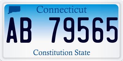 CT license plate AB79565