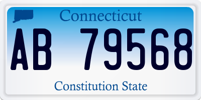 CT license plate AB79568