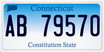 CT license plate AB79570