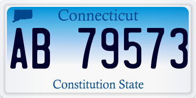 CT license plate AB79573