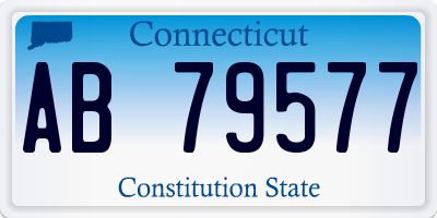 CT license plate AB79577