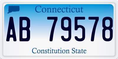 CT license plate AB79578