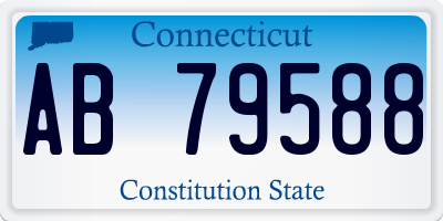 CT license plate AB79588