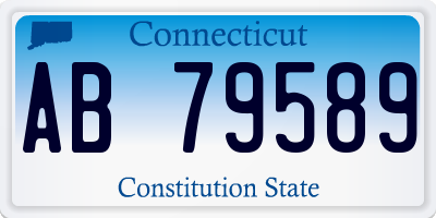 CT license plate AB79589