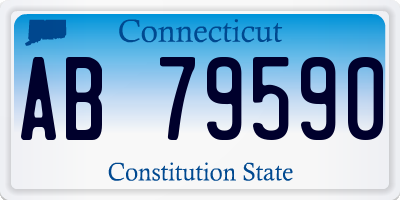 CT license plate AB79590