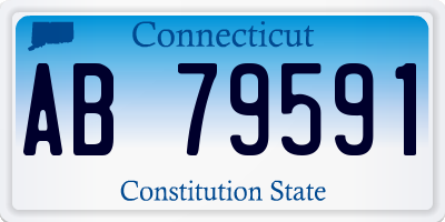 CT license plate AB79591