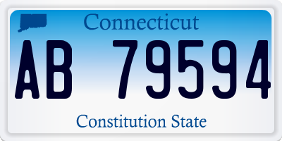 CT license plate AB79594