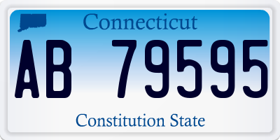 CT license plate AB79595