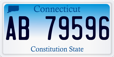 CT license plate AB79596