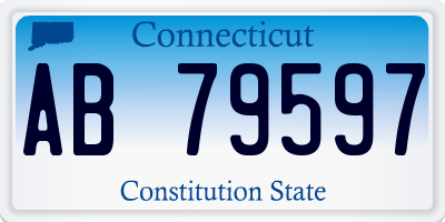 CT license plate AB79597