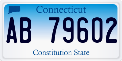 CT license plate AB79602