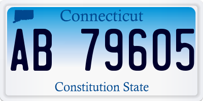 CT license plate AB79605