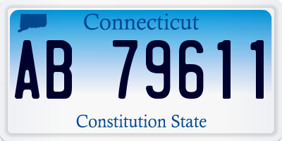 CT license plate AB79611