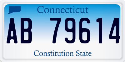 CT license plate AB79614