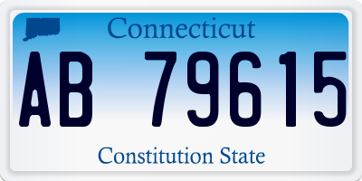CT license plate AB79615